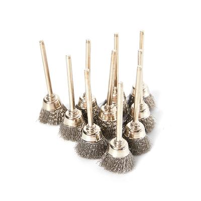 10Pcs Wire Brushes Metal Rust Removing Steel Wire Wheels Polishing Brushes