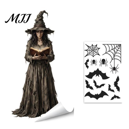 Seasonal Party Accessories Halloween Ghost Glass Sticker, Cartoon Static Window Cling for Decorative Film Parties, Waterproof Decoration