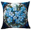 New Vintage Floral Pillowcase Creative Colored Glass Printed Home Sofa Car Cushion Pillowcase