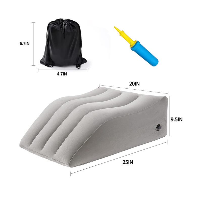 PVC Inflatable Wedge Pillow: Leg Rest, Lumbar Support, and Backrest Cushion