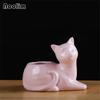 Ceramic Cartoon Cat Flower Pots Mini Succulent Plant Home Tabletop Decor Cute Flowerpots