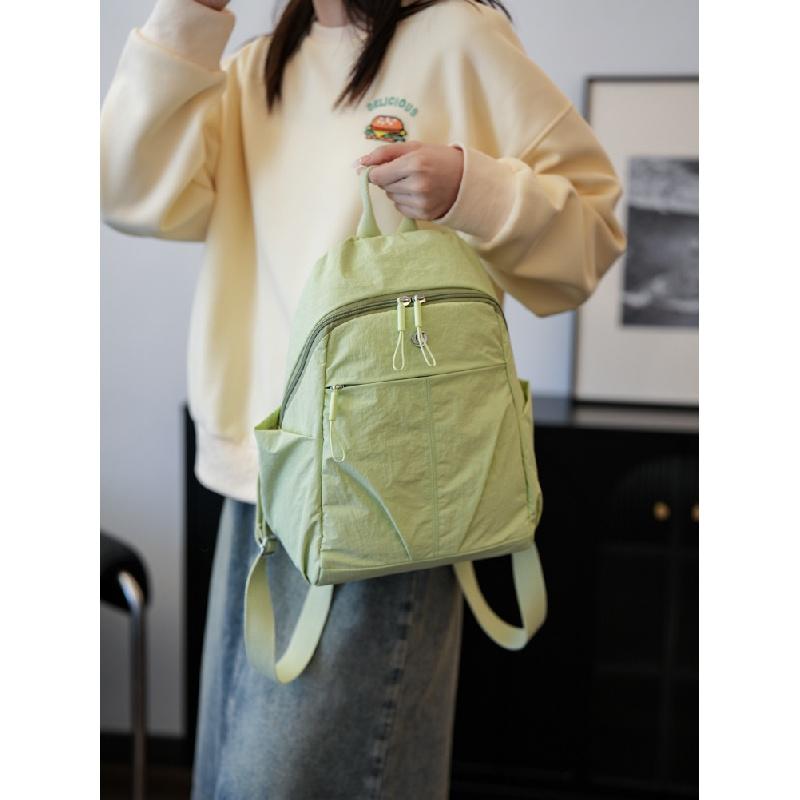 High Quality New Nylon Women Backpack Female Travel Bag Backpacks Schoolbag for Teenage Girls Solid Color Bookbag