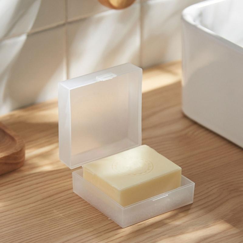 1set/3pc Soap Dish Soap Holders With Sponges Insert, NonSlip Travel Soap Case For Camping Gym Bathroom Storage Box