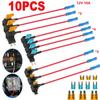 Add A Circuit Fuse Holder 5-30 A Black Red Useful Waterproof 10 Pcs With Blade With Connector Circuit Fuse Adapter