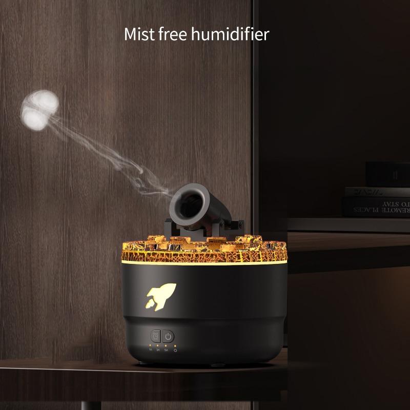 1 Pezzo Nuova Macchina per Aromaterapia a Batteria Vulcano con Anelli di Fumo Umidificatore Domestico Diffusore di Nebbia ad Alta Capacità Olio Essenziale