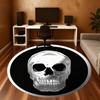 1pc Skull Bone Round Chair mat office Area Rug - Non-Slip, Floor Mat for Office, Bedroom, Ideal home decor gift p0105047