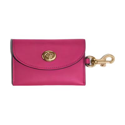 Bag Charm 10 Card Holder Leather Wallet Pendant Women Accessories Magenta C6295G-GDAJN