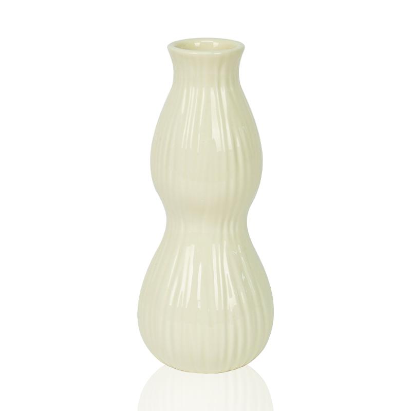 Decorative Flower Vase Ceramic Vase for Artificial Flower Centerpiece Decor Porcelain Vases (Light Yellow,S) светло-желтого