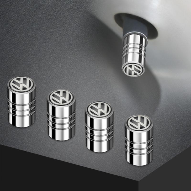 For VW Volkswagen Jetta MK5 Golf Car Tire Valve caps Emblem metal Cap Case For for VW Volkswagen Golf Polo Passat   Touran acces