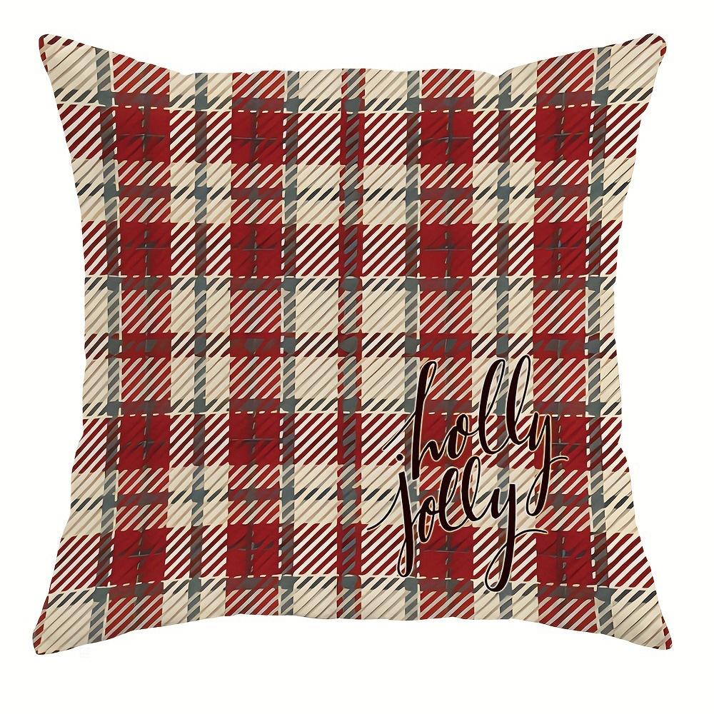 Festive Christmas Pillowcases: Let It Snow, Season's Greetings, Holly Jolly,and Merry Christmas Designs New Year Home Decoration