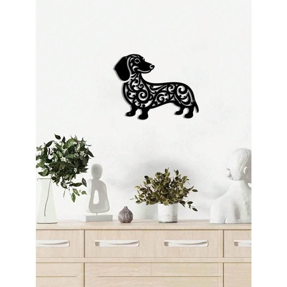 Whimsical Dachshund Metal Wall Art - Playful Indoor/Outdoor Sculpture For Gardens, Patios & Living Spaces