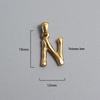 French Bamboo Joint Gold Letter Pendant Necklace - Retro Clavicle Chain Style for Women