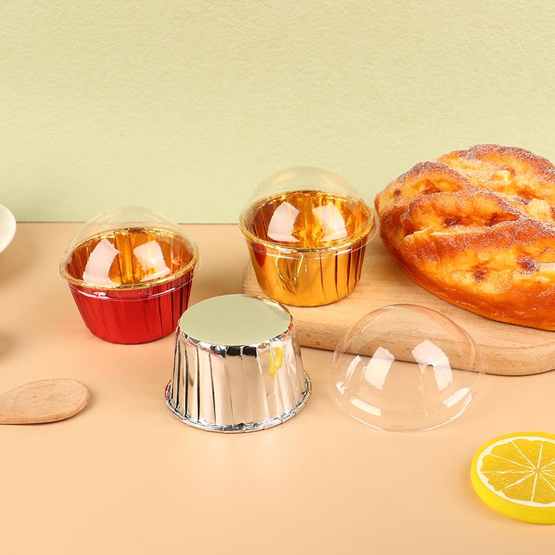 10 szt./zestaw Foremka do babeczek Foremka do pieczenia z pokrywkami Rolowane usta Papierowe foremki do muffinów