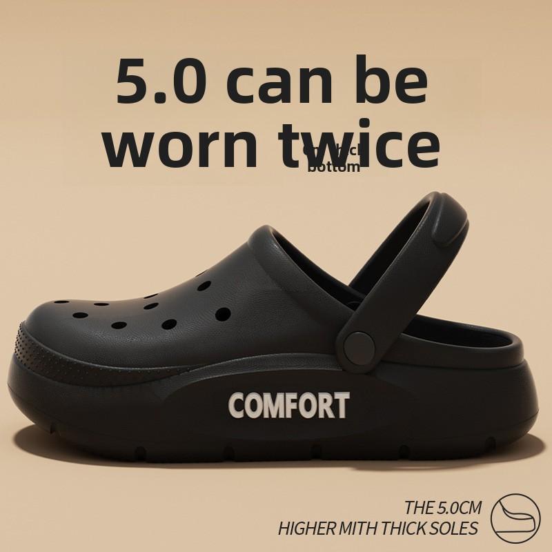 

Cave Shoes Корейская версия Пара Легкие уличные сандалии для вождения Нескользящие износостойкие домашние повседневные сандалии для мужчин и женщин летом 36-37 чёрный