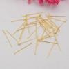 100pcs Color-Retaining 14K Gold-Wrapped T-Needle Accessories, Flat Needle Diy Handmade Beaded,, Ear Jewelry Materials