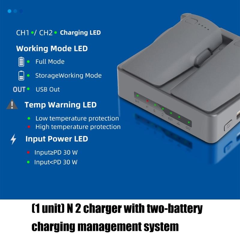 Portable Drones Charging Hub with LED Indicators for Realtime Status Monitoring and Overcharge Prevention Ensuring Battery Safety