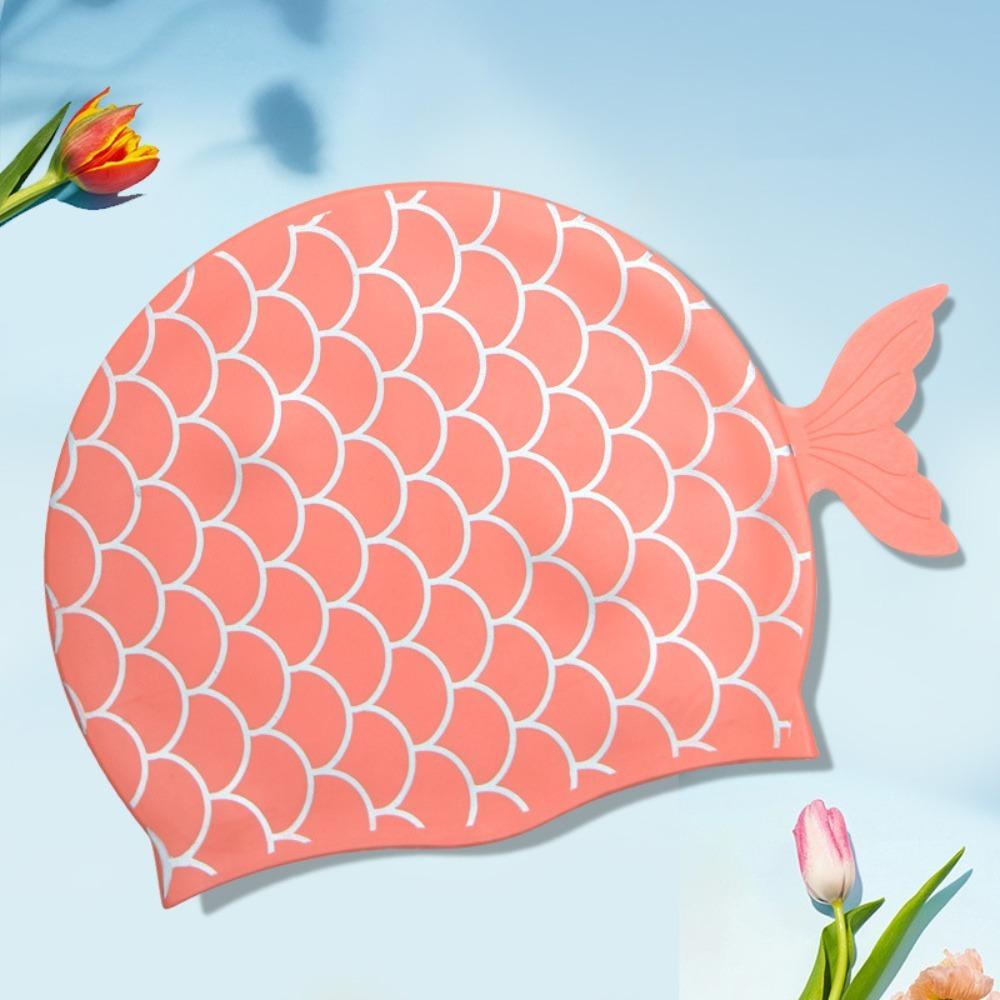 Mermaid Tail Children Swimming Cap Waterproof Swim Pool Hat Girls Swim Hat  Kids