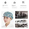 Cotton Chef Cap Flowers Potištěná hygienická čepice Prodyšná pracovní čelenka Kitchen