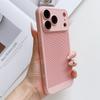 Frosted Heat Dissipation Mesh Breathable Phone Case For iPhone 17 Air 16E 16 15 14 13 12 11 Plus Pro Max Lens Film Protect Cover