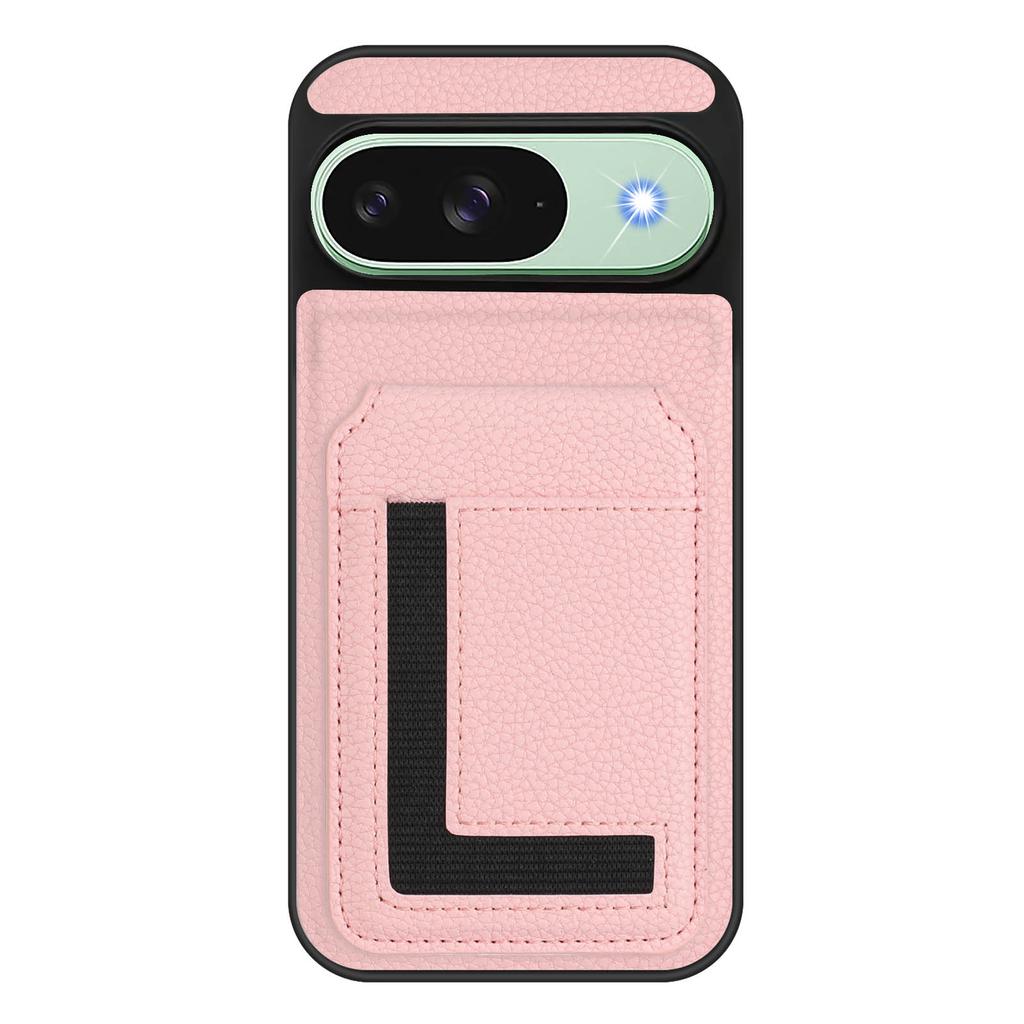 For Google Pixel 9 Pro/Google Pixel 9 CX01 Magnetic Case TPU+PU Leather Phone Back Cover with Detachable Card Holder