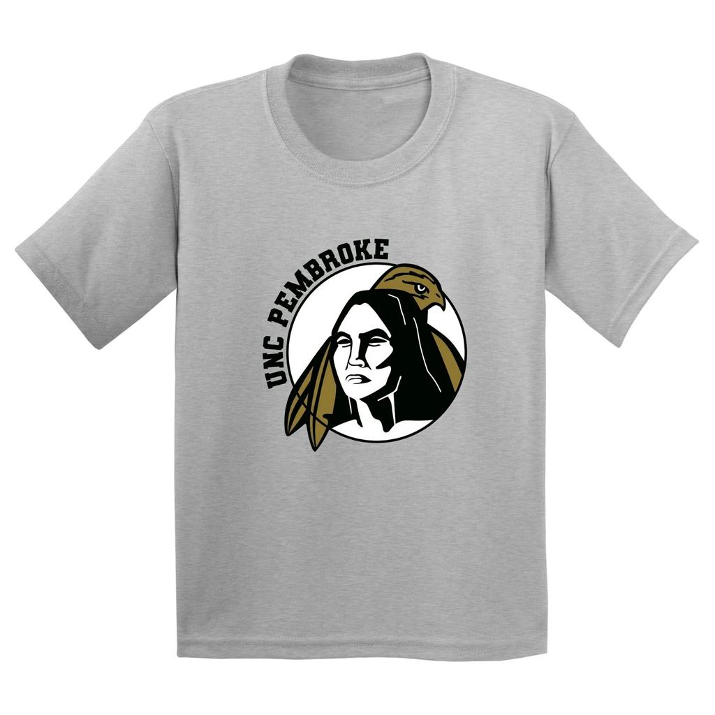 UNC Pembroke Primary Logo Youth T-Shirt - Sport Grey