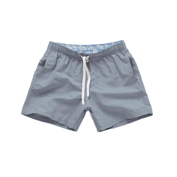 Mens Swim Trunks with Side Pockets Summer Casual Solid Color Beach Shorts Quick Dry Lightweight Board Shorts Swimwear Swimsuit