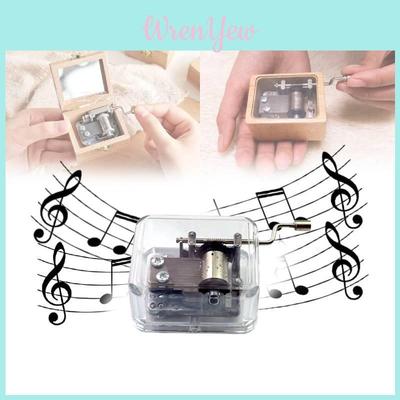 Acrylic Hand Crank Music Box Craft Diy Toy For Creative Gift Giving Students