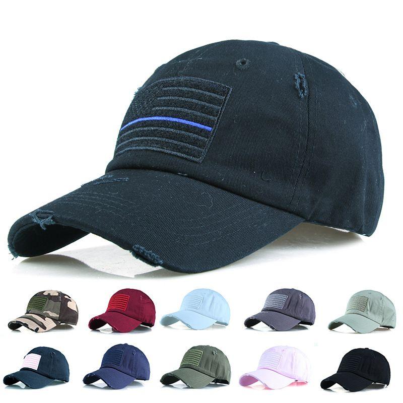American Flag Pure Color Baseball Cap Men's Cotton Summer Hat Sun Protection Sun Hat Women's Summer Hat Cross-Border Hot Hat