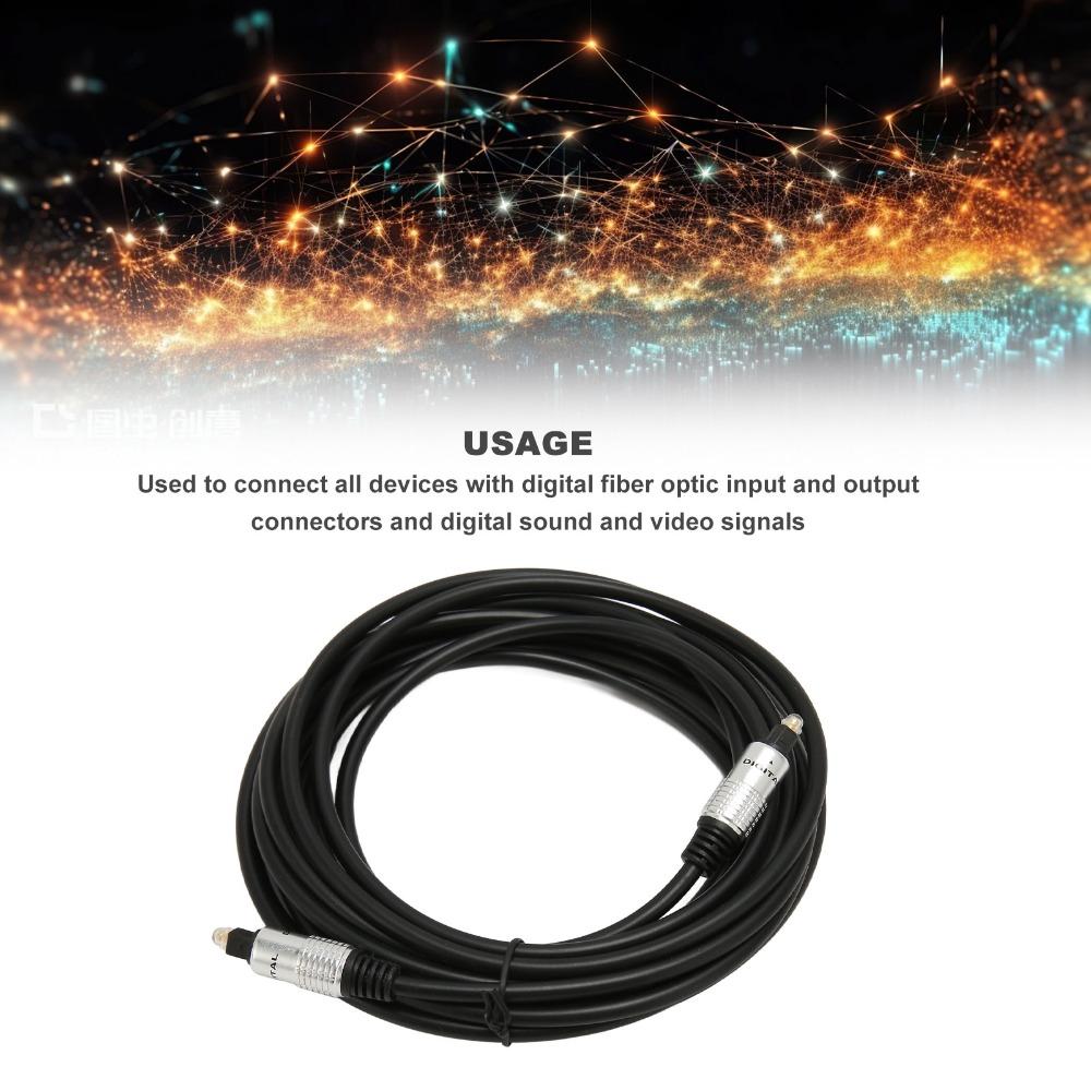 Aluminum Alloy Housing Digital Sound Cable Gold Plated Fiber Optic Cable  Digital Audio Devices