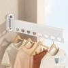 Rust-proof Wall Mount Clothes Hanger Stainless Steel Retractable Clothes Rack  Outdoor