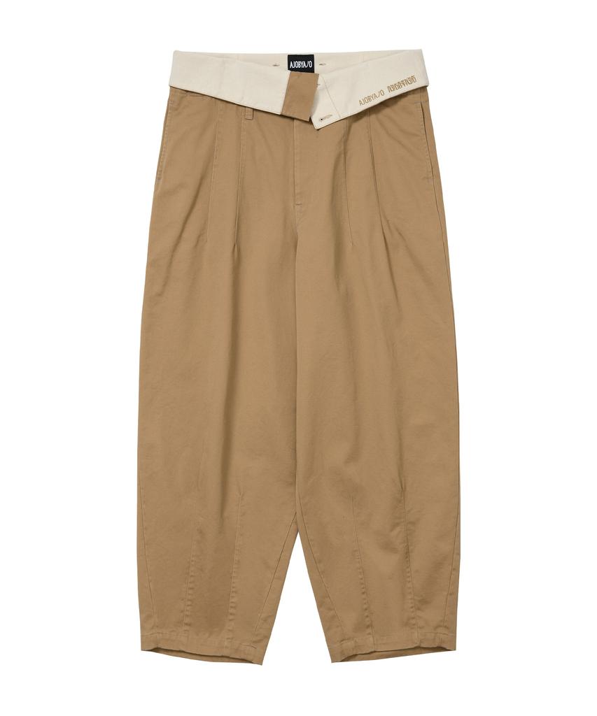 AJOBYAJO High Waist Oversized Pants [Beige]