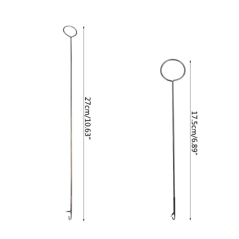 Stainless Steel Sewing Loop Turner Hook for Turning Fabric Tube Strap Belt Strip Handmade DIY Tool
