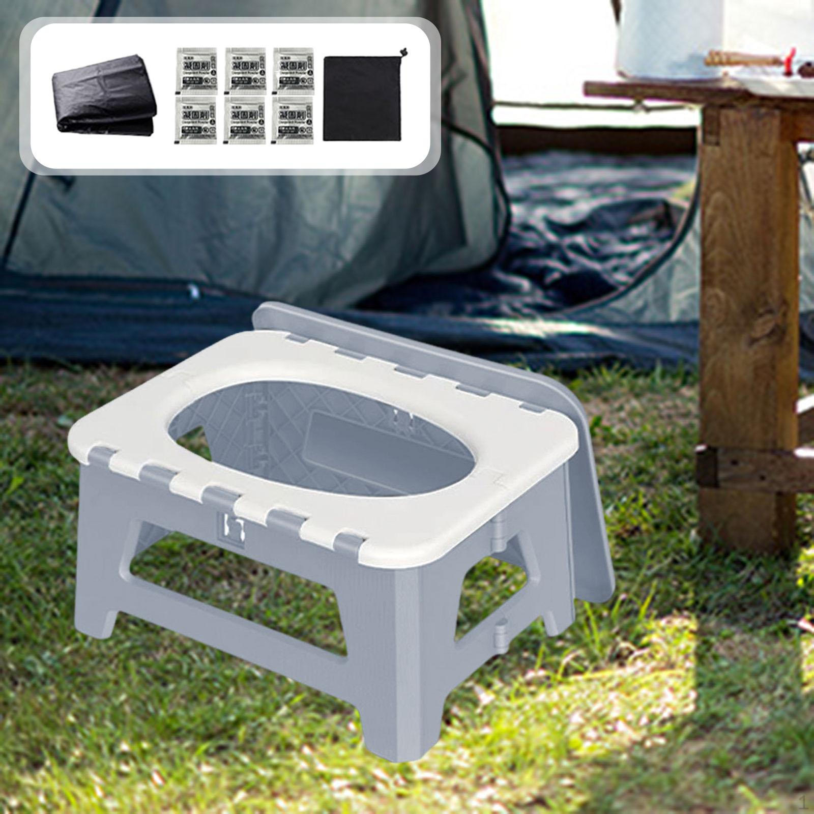 

Кемпинговый туалет Портативный складной горшок для путешествий и экстренного использования S gray