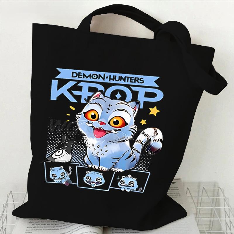 Witch Hunters Peripheral Printing Fashion Shoulder Bag Women's Large Capacity Student Portable Tote Bag Canvas Bag