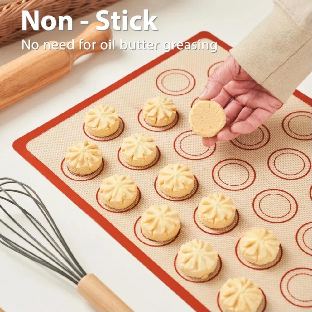 2026 1Pcs HOT SALE NEW Silicone Macaron Baking Mat - for Bake Pans - Macaroon/Pastry/Cookie Making - Professional Grade Nonstick