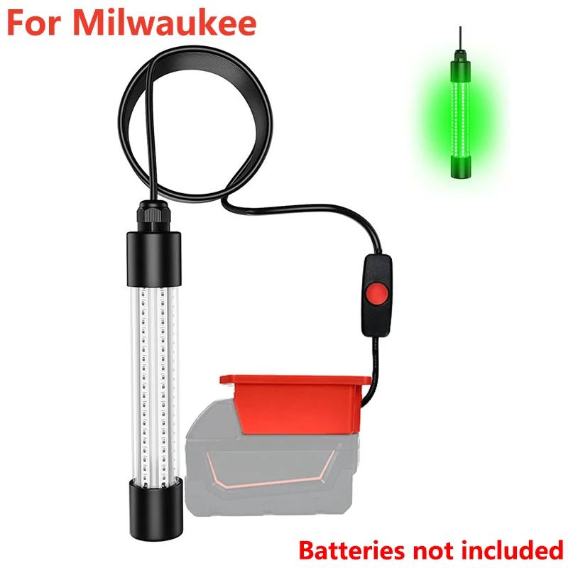 Fishing Lure Lights for Makita/Dewalt/Milwaukee 18V Battery  IP68 Waterproof Underwater Fishing Light Night Fishing Green Light