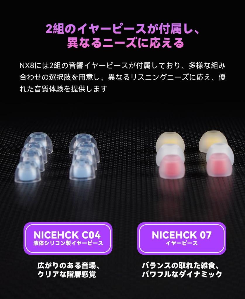 NICEHCK NX8 Monitors Dual Magnet DD Headphones with 8 Drivers 6BA Hybrid Design Successor to the NX Series Wired Detachable Mixed Cable of Copper and