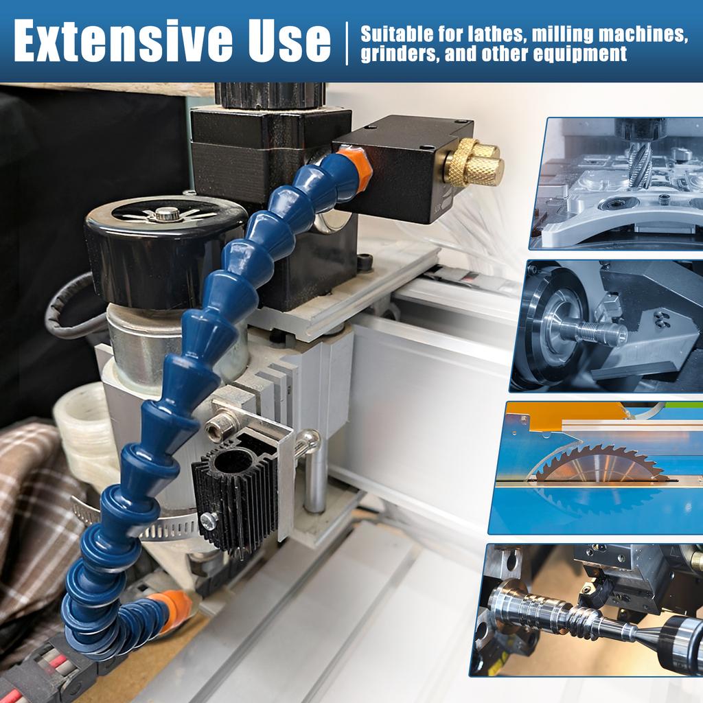 Mist Coolant Lubrication Spray System with Magnet Base for Milling Machine CNC Lubrication Spray Pump Mini Mill for Metal Nozzle