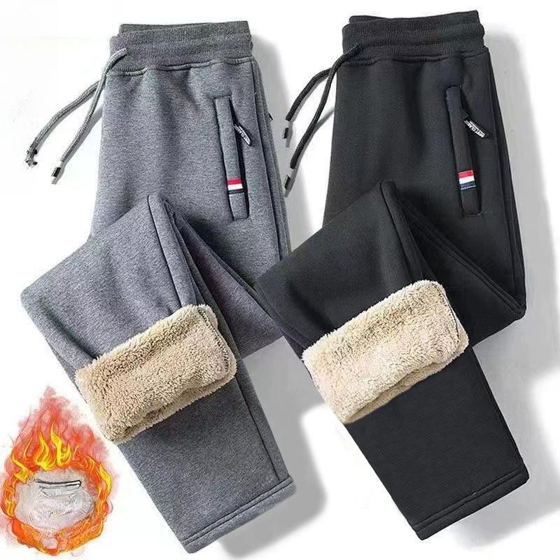 

Autumn and Winter Lamb Fleece Casual Pants for Men with Thickened Fleece and Large Size Loose Sports Pants with Straightened Legs for Warmth XS