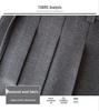 Elegant High-Waisted Gray Wool Pleated Skirt – Versatile Autumn/Winter Fashion for Women