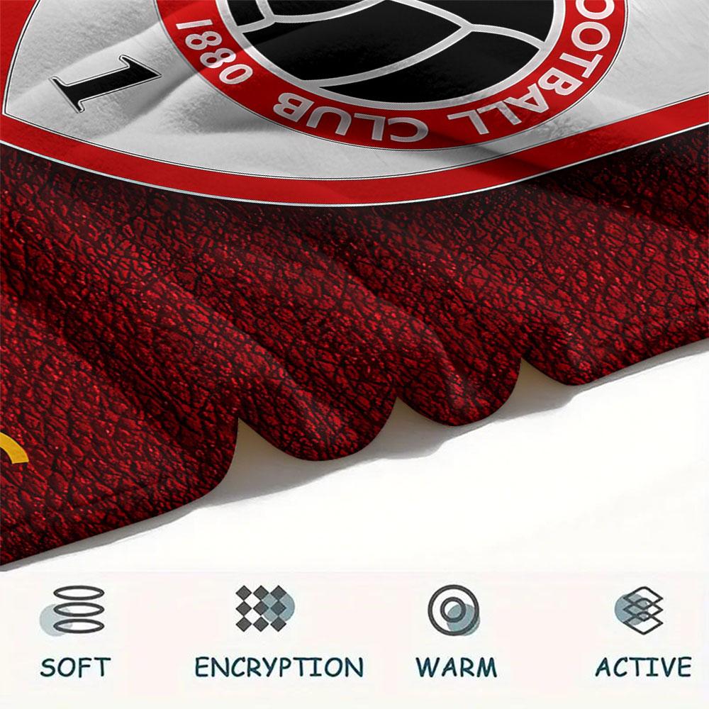 1PC Royal Antwerp FC Patterned Flannel Blanket Suitable For All Seasons for Home Decor Warmth and Comfort Gifts Holiday Present
