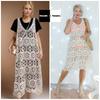Women Knitting Lace Long Hollow Out Vest O-Neck Summer Tops Tees Loose Basic Beachwear Covers