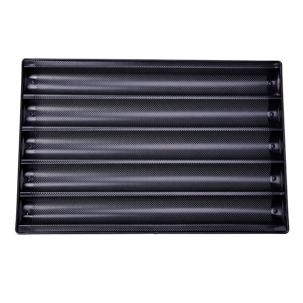 Aluminum Alloy Long Egg Tarts Pan Non-Stick 5 Slot Bread Baking Tray Efficient Heat Resistant Bread Baking Pan Bakery Shop