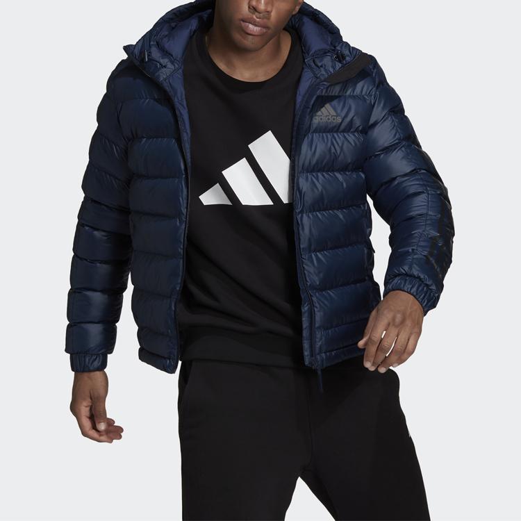 adidas 3-Stripes SDP Badge Of Sport Hooded Jacket Navy GV5329