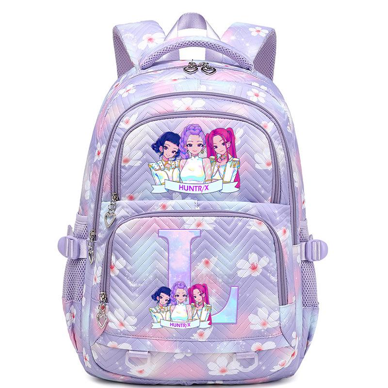 Kpop Anime Aufdruck 26 Buchstaben Rucksack Große Kapazität Mittelschüler Lässige Schultasche