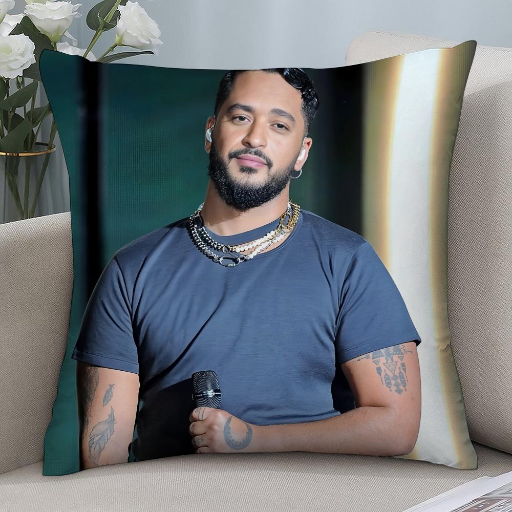 Singer S-Slimane France Pillow Case 3D Print Polyester Fiber 40*40 Cm Home Sofa Throw Pillow Cover Decoration Festival Gift