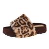 Feenwind Leopardenmuster flauschige Hausschuhe Damen Outdoor 2025 Herbst neu Plüsch klimatisierter Raum faul ein Wort Baumwollmopp