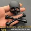 Metal Skull Car Emblem Sticker for Hood, Tail, and Body Modification