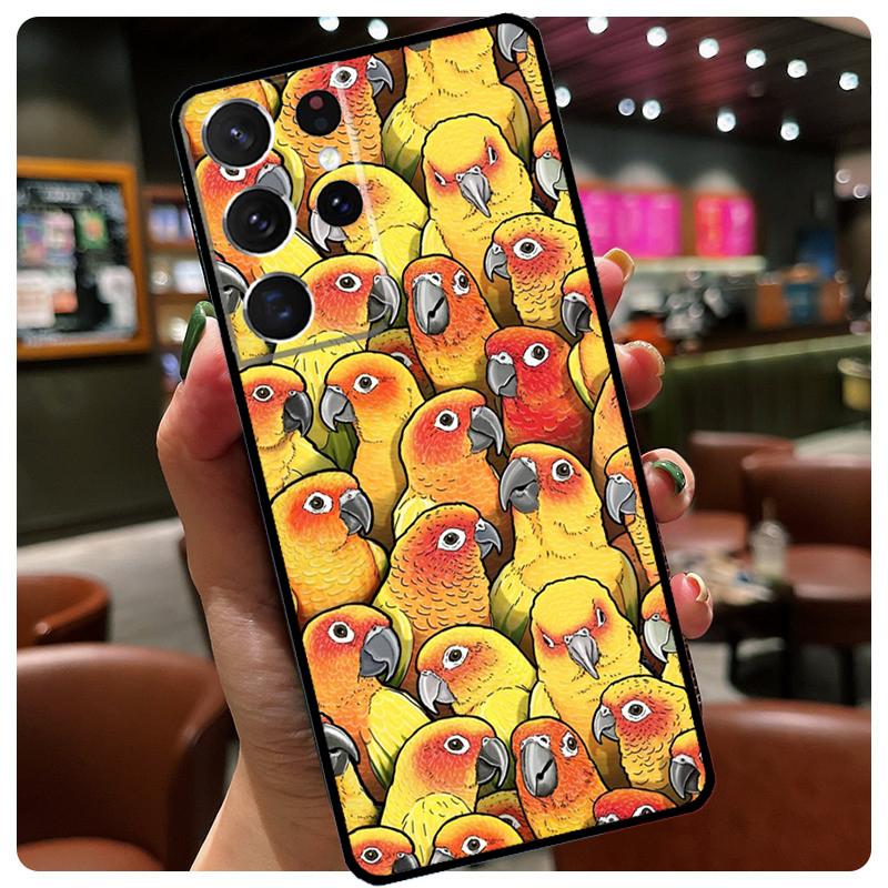 Animal Parrot Bird Phone Case For Samsung Galaxy S23 Ultra S21 S22 S24 S25 Ultra S9 S10 Plus S24 S25 FE Cover