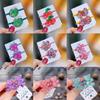 Coreano Crianças Lantejoulas Floral Elásticos Faixas de Cabelo Elástico Faixa de Cabelo Princesa Kawaii Corda de Cabelo Headwear Meninas Acessórios de Cabelo